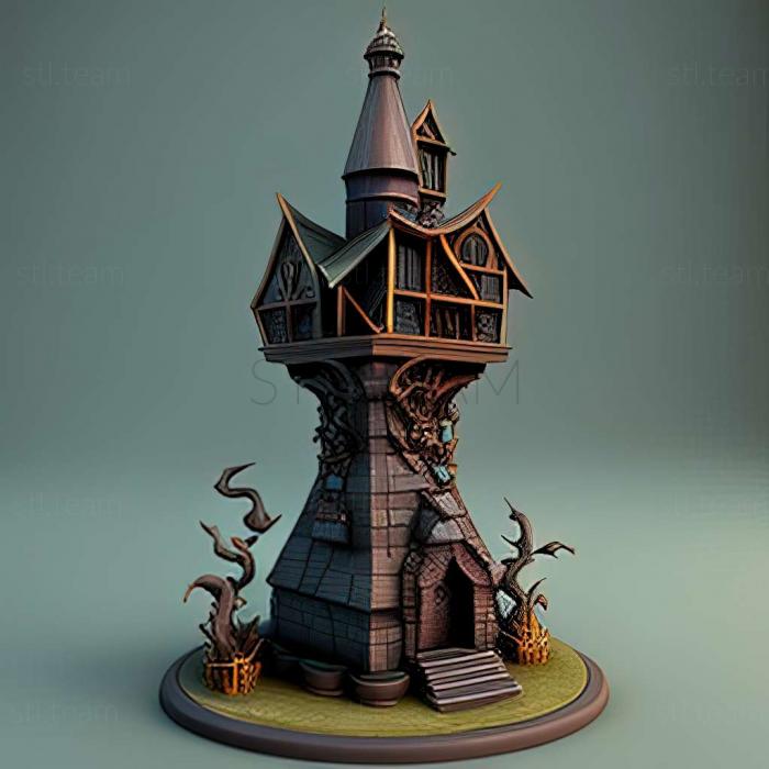 3D модель Игра Нарисованная раскрашенная башня (STL)